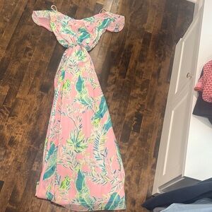 Lilly Pulitzer Pink and Green Floral Dress